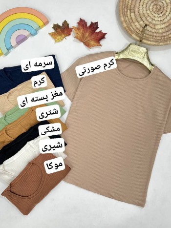 تیشرت زنانه یقه گرد کد:8025