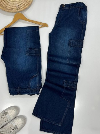 شلوار جین کارگو زنانه کد:70156