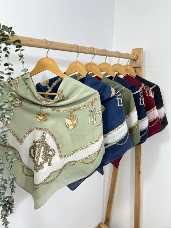 روسری  نخی طرحدار کد:4107