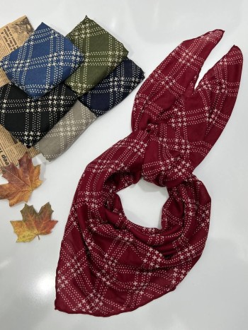 روسری  نخی طرحدار کد:4111