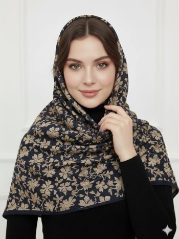 روسری  نخی طرحدار کد 4115