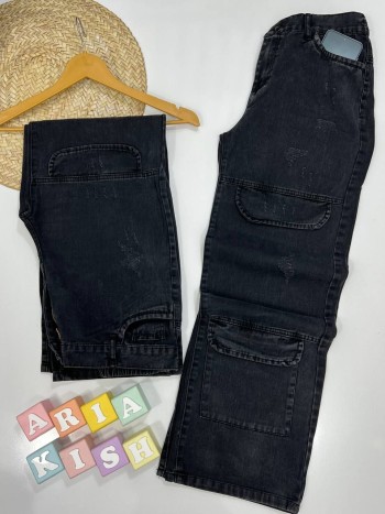 شلوار جین کارگو زنانه کد:7007