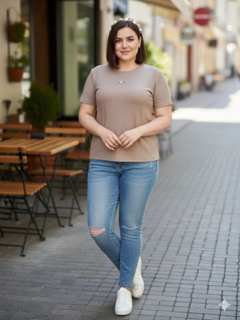 تیشرت زنانه گلدوزی کد:8001