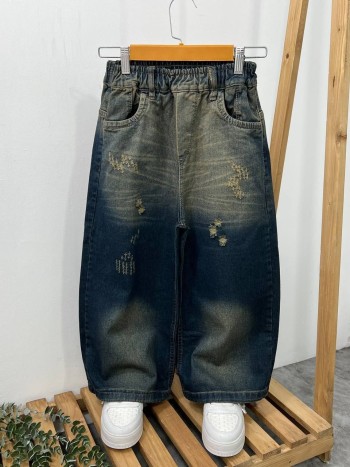شلوار جین شافل بچگانه کد:7023