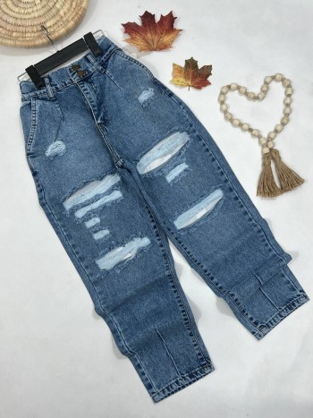 شلوار جین زنانه مام استایل کد:7043