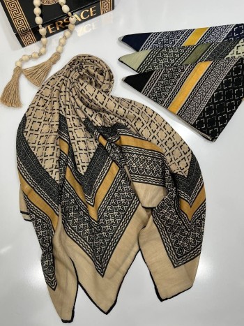 روسری  نخی طرحدار کد:4114