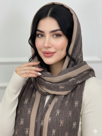 شال پلیسه پاپیون  کد 4010