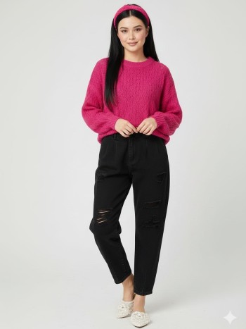 شلوار جین مام استایل زنانه کد 7083