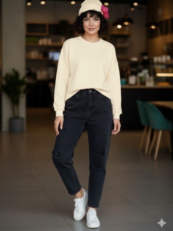 شلوار  جین مام استایل زنانه کد:7046