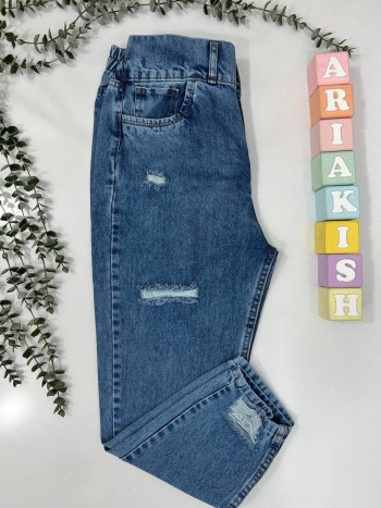 شلوار جین مام استایل زنانه کد 7075