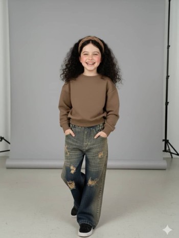 شلوار بگ بچگانه کد:7014