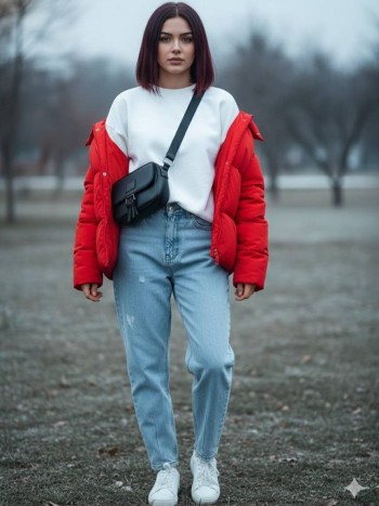 شلوار جین مام استایل زنانه کد 70116