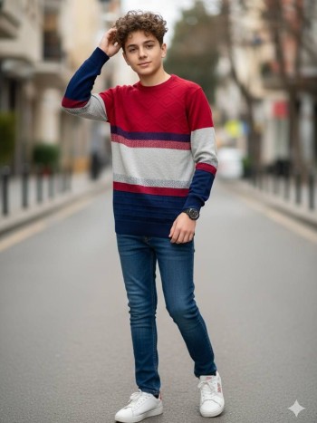 بلوز بافت پسرانه کد:5015