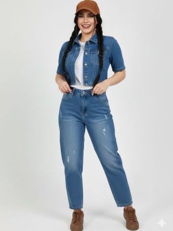 شلوار جین مام استایل زنانه کد 7089