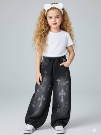 شلوار بگ طرحدار کد:7019