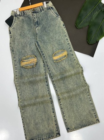 شلوار نیم بگ جین کد 70260