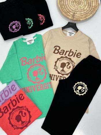 ست تیشرت و شلوارک Barbie کد 20220