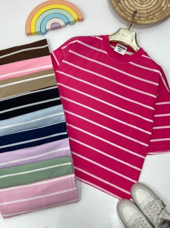 تیشرت تک راه راه کد 8042