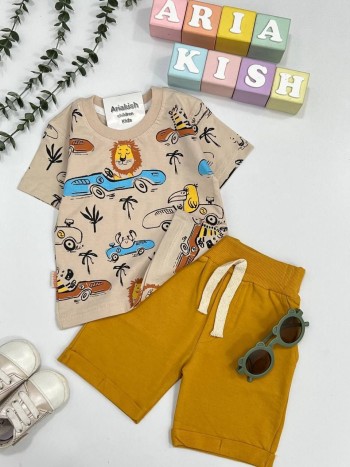 ست تیشرت و شلوارک مهتاب کوچولو کد 10175
