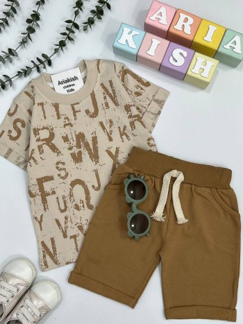 ست تیشرت و شلوارک مهتاب کوچولو کد 30101