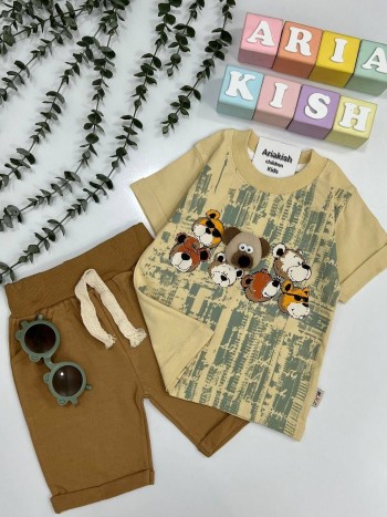ست تیشرت و شلوارک مهتاب کوچولو کد 10178