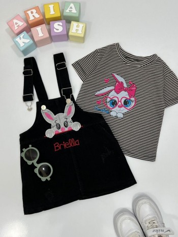 ست بیلر دامنی جین و تیشرت  20214