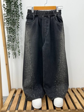 شلوار شافل نگینی جین کد 70256