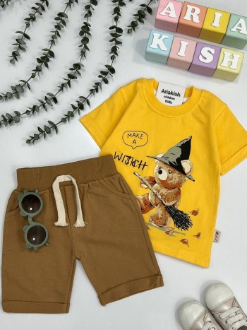 ست تیشرت و شلوارک مهتاب کوچولو کد 10176