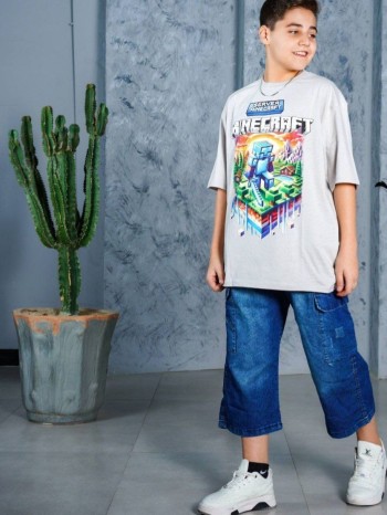 ست تیشرت و شلوارک جین کد 10153