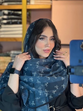 شال توری طرحدار کد 4042